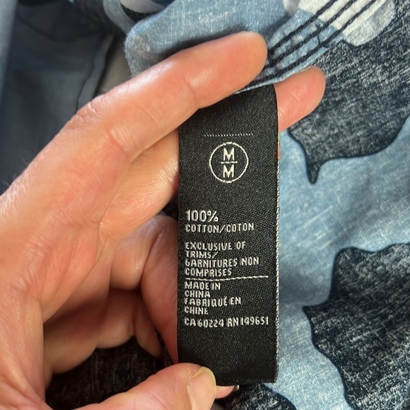 Buffalo David Bitton Camouflage Fitted Short Sleeve Button Down Shirt Size M - Picture 11 of 14